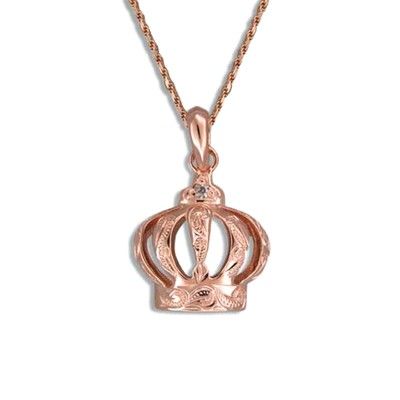 Fine Engraved Sterling Silver Rose Gold 