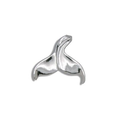 Sterling Silver Jumping Whale Tail Pendant