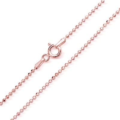Rose Sterling Silver Bead Chain