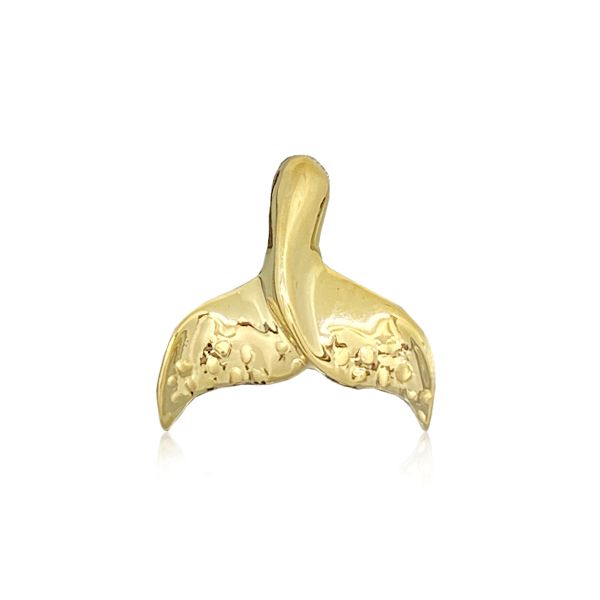 14KT Yellow Gold 24mm Whale Tail 