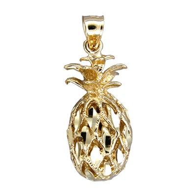 14kt Gold Hawaiian Pineapple Pendant (L)