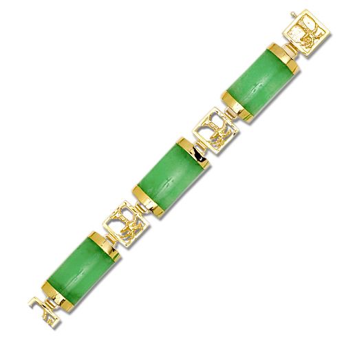 Classic Gigi Jade bracelet, Yellow Gold, 6.7