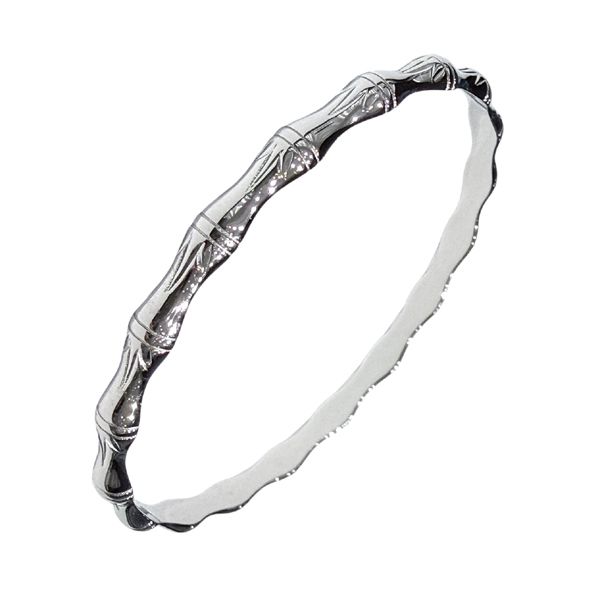 Sterling Silver 5mm Guam Bamboo Bangle