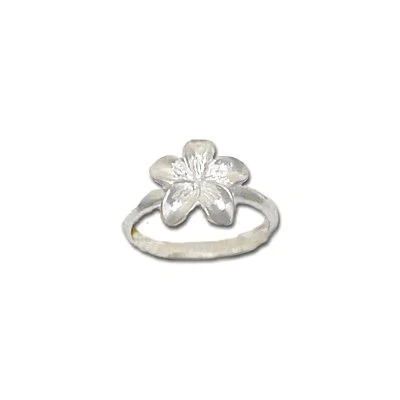 Anello Hawaiano In Argento Sterling 925K Con Pergamena Plumeria